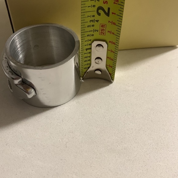 𝅺POTTERY Barn Placecard Napkin Rings Silver Tone- like new- set of 4 - Picture 9 of 11